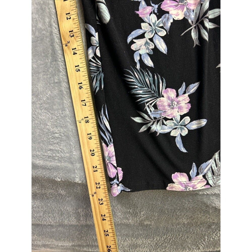 NO BOUNDARIES Womens XS 1 Black Floral Print Strapless Wide Leg Jumpsuit Romper - Picture 9 of 16